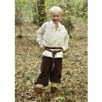 Children medieval shirt Colin, with lacing, nature, 164