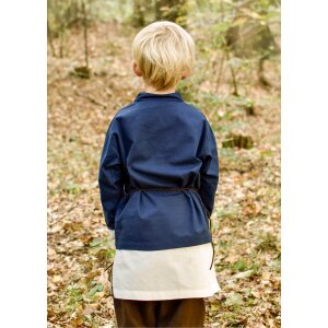 Children medieval shirt Colin, with lacing, blue, 128