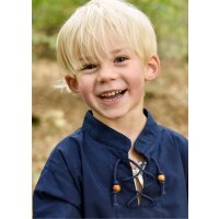 Children medieval shirt Colin, with lacing, blue, 164