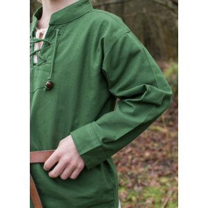 Children medieval shirt Colin, with lacing, green, 110