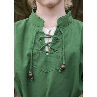 Children medieval shirt Colin, with lacing, green, 110