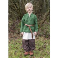 Children medieval shirt Colin, with lacing, green, 164