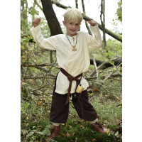 Long sleeve medieval tunic / bodice shirt Arn for children, nature, 110