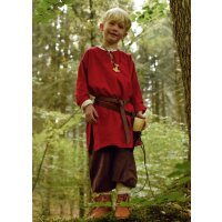 Long sleeve medieval tunic / bodice Arn for children, red, 146