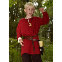 Long sleeve medieval tunic / bodice Arn for children, red, 146