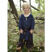 Long sleeve medieval tunic / bodice Arn for children, blue, 146