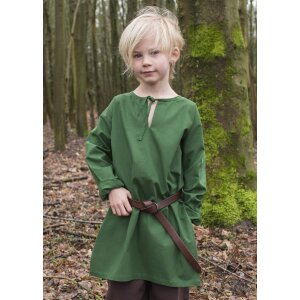 Long sleeve medieval tunic / bodice Arn for children, green,110