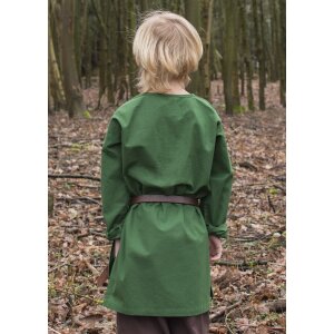 Long sleeve medieval tunic / bodice Arn for children, green, 128