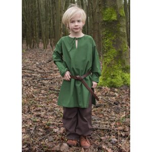 Long sleeve medieval tunic / bodice Arn for children, green, 146