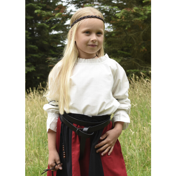 Children medieval long sleeve blouse Helena, natural, 146