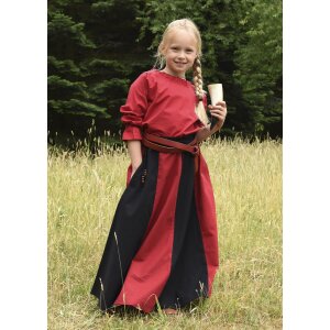 Children medieval long sleeve blouse Helena, red, 110