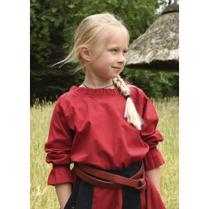 Children medieval long sleeve blouse Helena, red, 128
