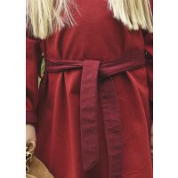 Childrens Viking dress Solveig, long sleeve, red / wine red, 110