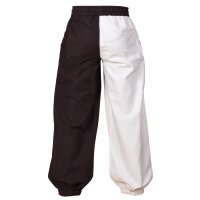 Wide medieval childrens trousers Thore, Mi-Parti, brown / nature, 110