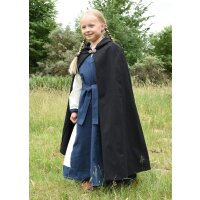 Children medieval cape Paul, black, 110