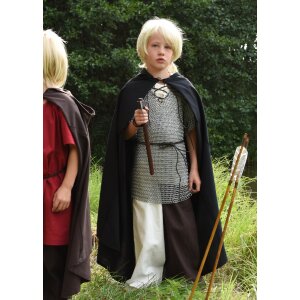 Children medieval cape Paul, black, 128