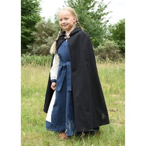 Children medieval cape Paul, black, 164