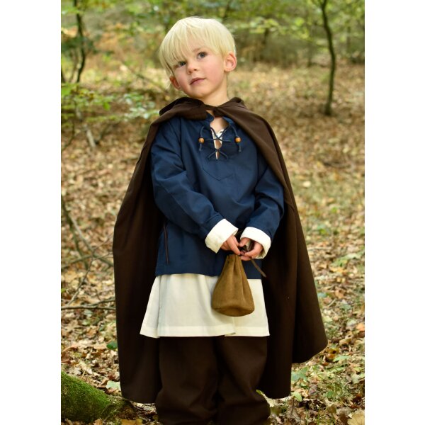 Children medieval cape Paul, brown, 110