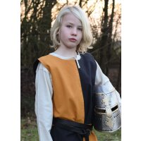 Medieval childrens tunic Lucas for children, Mi-Parti, yellow / black, 128
