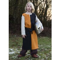 Medieval childrens tunic Lucas for children, Mi-Parti, yellow / black, 146