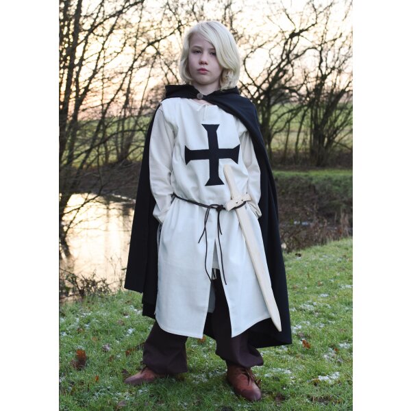Childrens tabard Alexander, Teutonic Knights, natural / black, 110