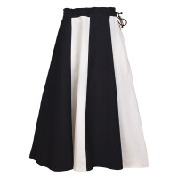 Childrens medieval skirt Lucia, wide flared, black / nature, 110