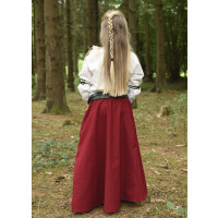 Childrens medieval skirt Lucia, wide flared, red, 110