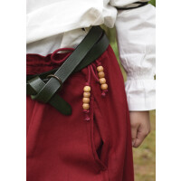 Childrens medieval skirt Lucia, wide flared, red, 110