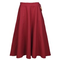 Childrens medieval skirt Lucia, wide flared, red, 110