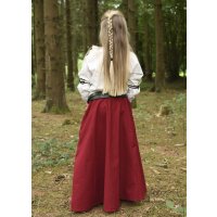 Childrens medieval skirt Lucia, wide flared, red, 128