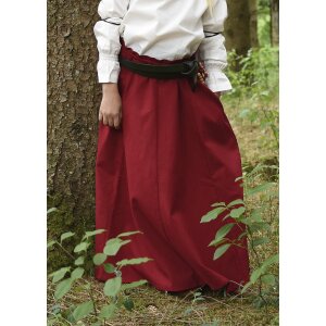 Childrens medieval skirt Lucia, wide flared, red, 146
