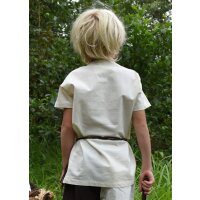 Short sleeve medieval tunic / bodice shirt Linus for children, nature, 128