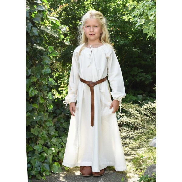 Kinder Mittelalterkleid, Unterkleid Ana, natur, Gr. 128