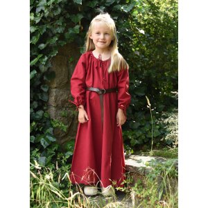 Kinder Mittelalterkleid, Unterkleid Ana, rot, Gr. 128