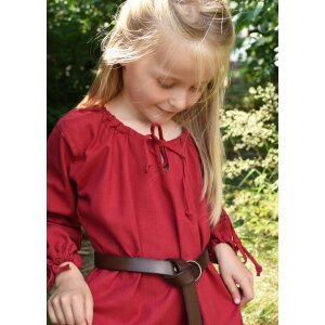 Kinder Mittelalterkleid, Unterkleid Ana, rot, Gr. 128