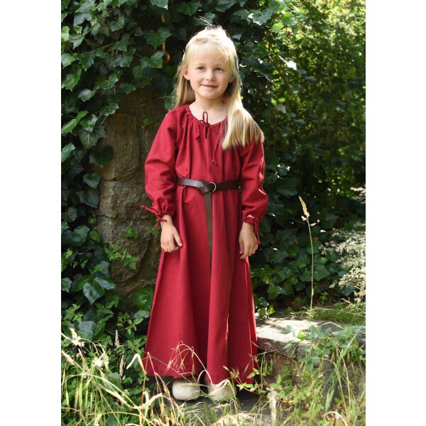 Kinder Mittelalterkleid, Unterkleid Ana, rot, Gr. 164