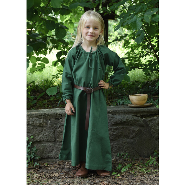 Children medieval dress, petticoat Ana, green, 164