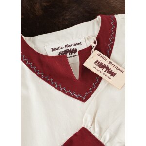 Viking dress Jona, natural/wine red