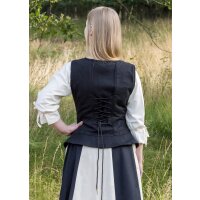 Medieval corsage / bodice vest Tilda, black