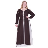 Medieval overdress Marit with lacing, brown