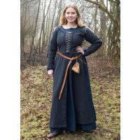 Medieval overdress Marit with lacing, dark blue