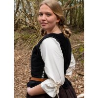 Medieval bodice jacket Griselda made of velvet, black