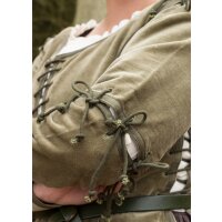 Medieval bodice jacket Griselda made of velvet, green