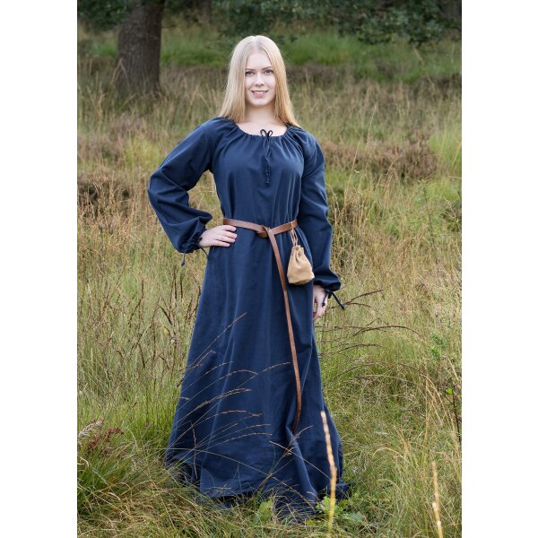 Medieval dress, petticoat Ana, blue, size XXL
