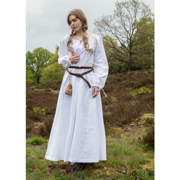Mittelalterkleid, Unterkleid Ana, weiß, Gr. XL