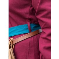 Viking dress Jona, burgundy/petrol, S