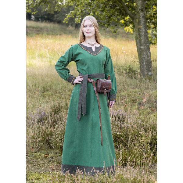 Viking dress Jona, green, S