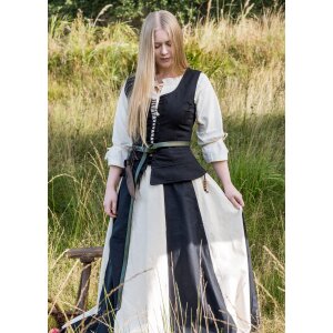 Medieval corsage / bodice vest Tilda, black, XL
