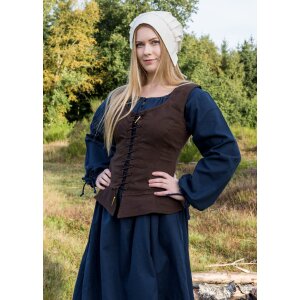 Medieval corsage / bodice vest Tilda, brown, S