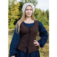 Medieval corsage / bodice vest Tilda, brown, M